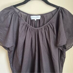 apiece apart black 100% cotton top